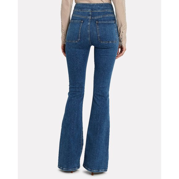 Frame Denim Le Francoise Flare Jeans High Waisted Full Length Long Bell Bottoms - Picture 6 of 15